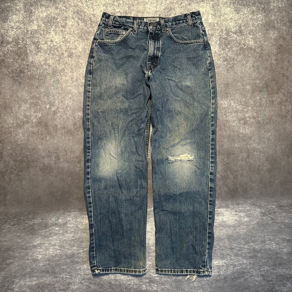 Vintage Sonoma Straight Leg Jeans Mens 30 x 30 Distressed Faded Made In USA